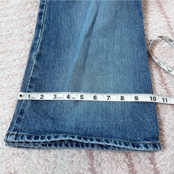 Vintage Y2K Express Extreme Flare Denim Jeans Mid Wash Size 9/10R 90's - Picture 12 of 13